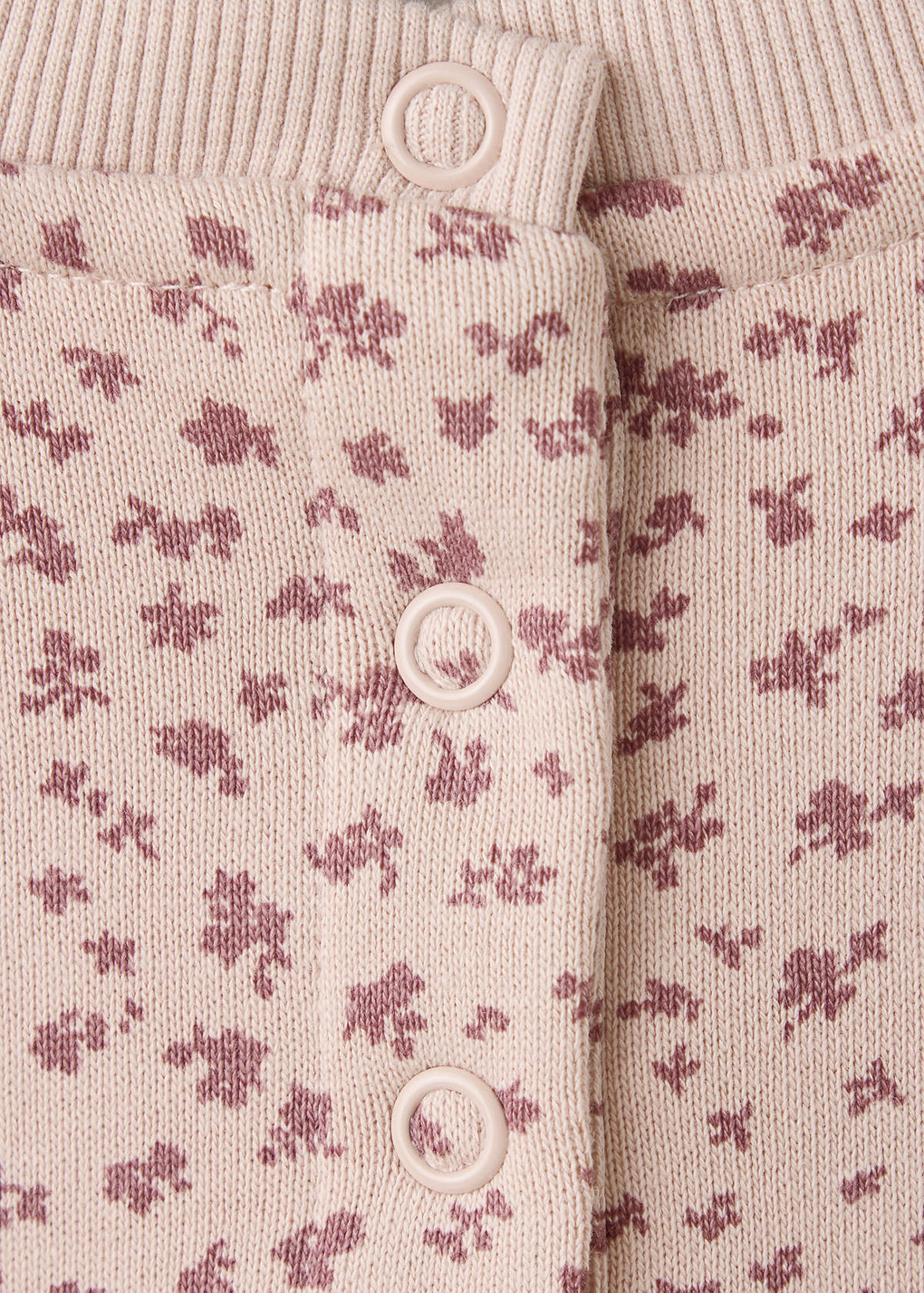 Cotton sweatshirt with floral print — Pink