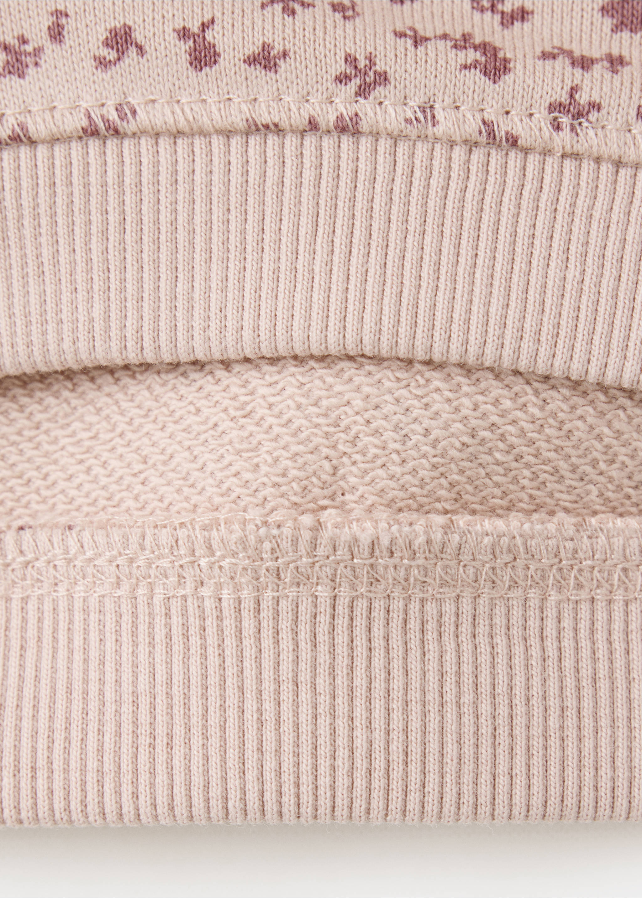 Bedrucktes Sweatshirt aus Baumwolle mit Blumenprint - Detail des Artikels 0, Rosa. Ref: 37064434-00.
