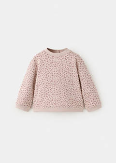 Cotton sweatshirt with floral print — Pink 1