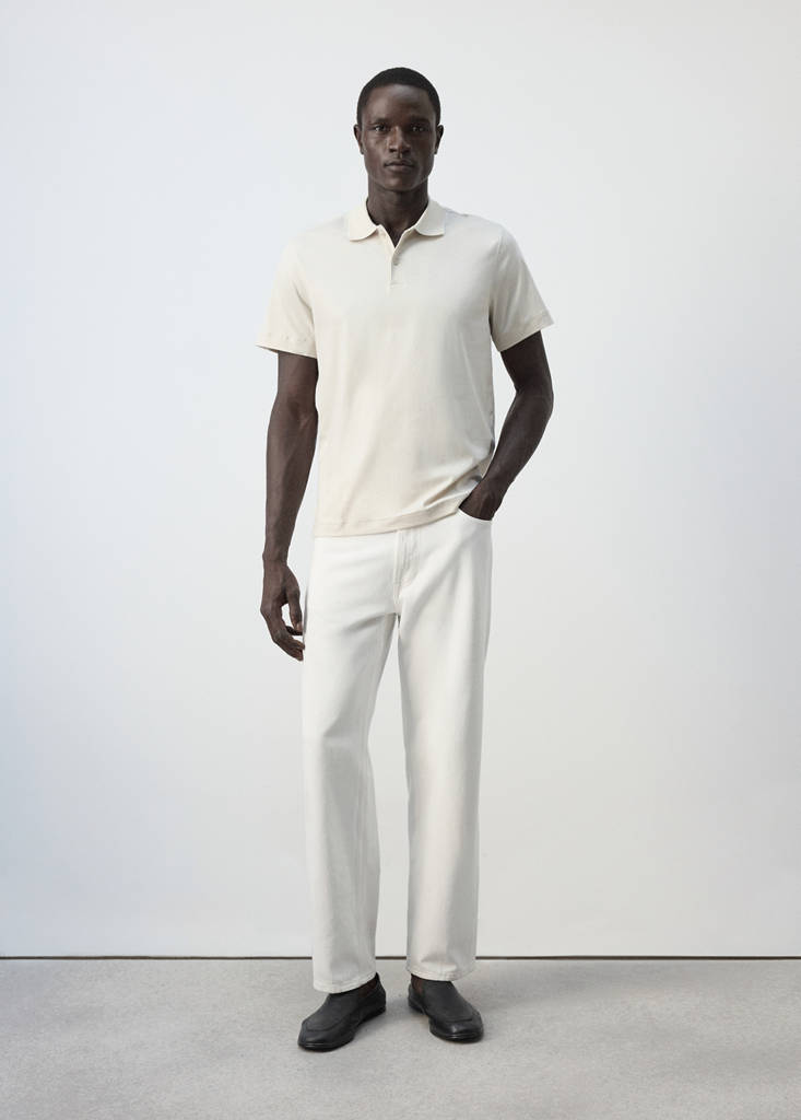 Regular-fit cotton polo shirt — Light/Pastel Grey