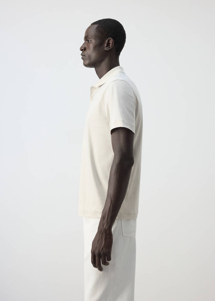 Regular-fit cotton polo shirt — Light/Pastel Grey