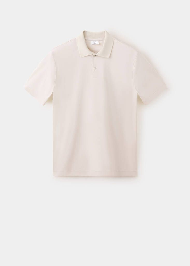 Regular-fit cotton polo shirt — Light/Pastel Grey