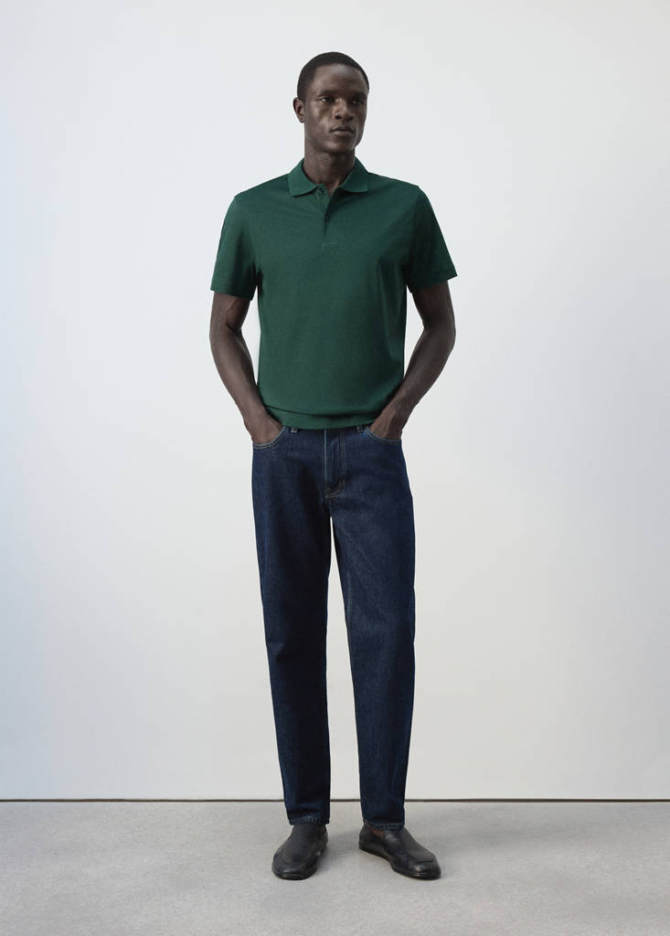Regular-fit cotton polo shirt — Billiard Green