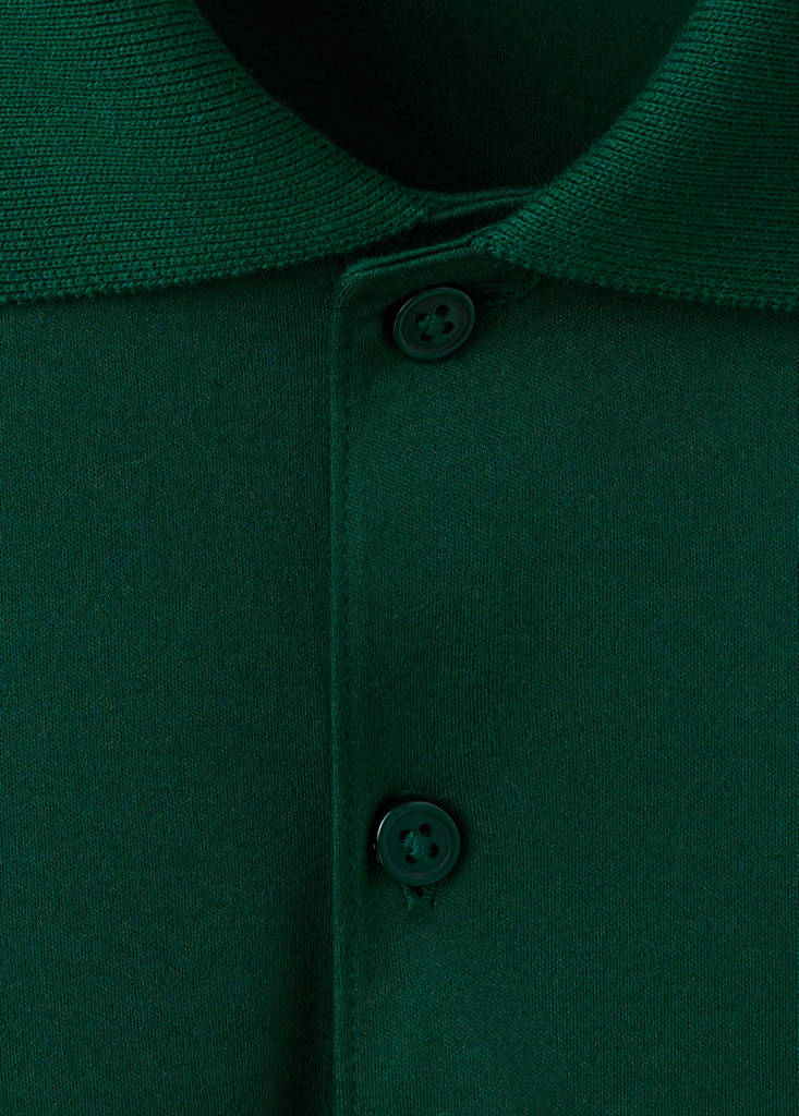 Regular-fit cotton polo shirt — Billiard Green