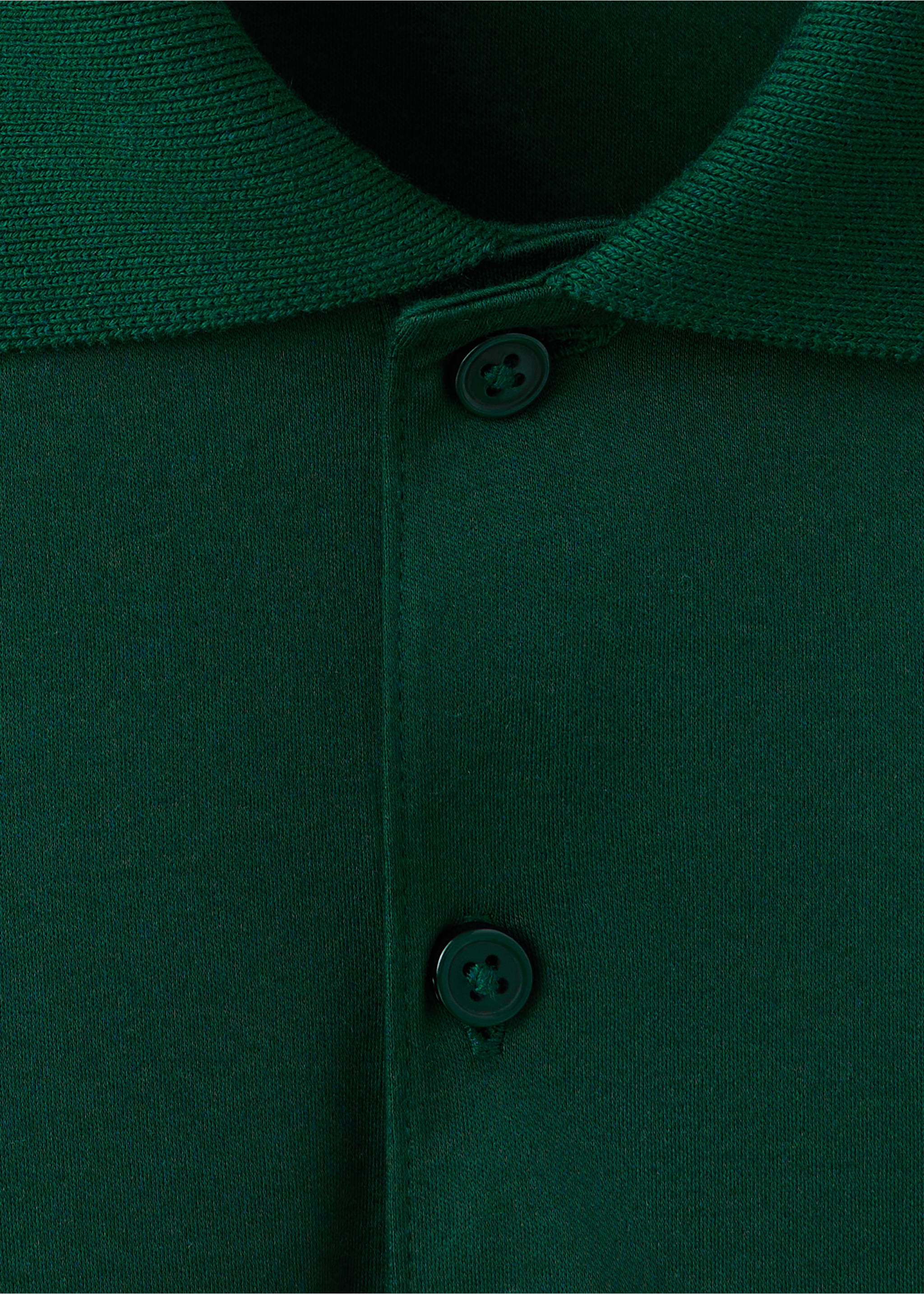 Polo coton regular-fit - Détail de l'article 8, Vert billard. Ref: 37064435-00.