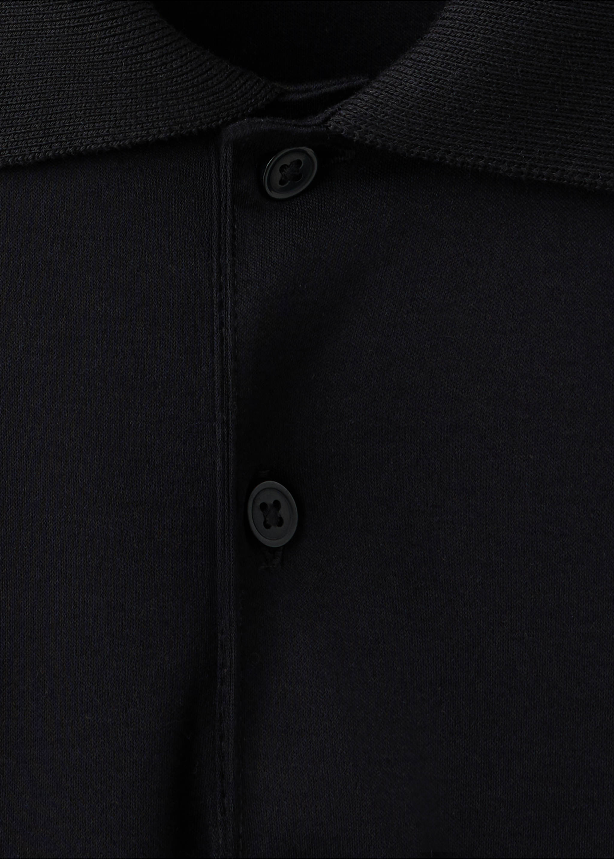 Поло regular fit из хлопка - Деталь изделия 8, Черный. Ref: 37064435-00.