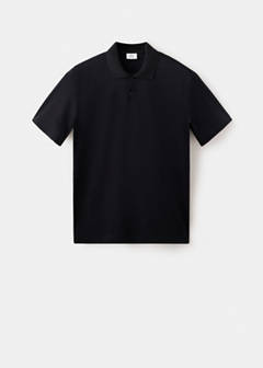 Regular-fit cotton polo shirt — Black 6