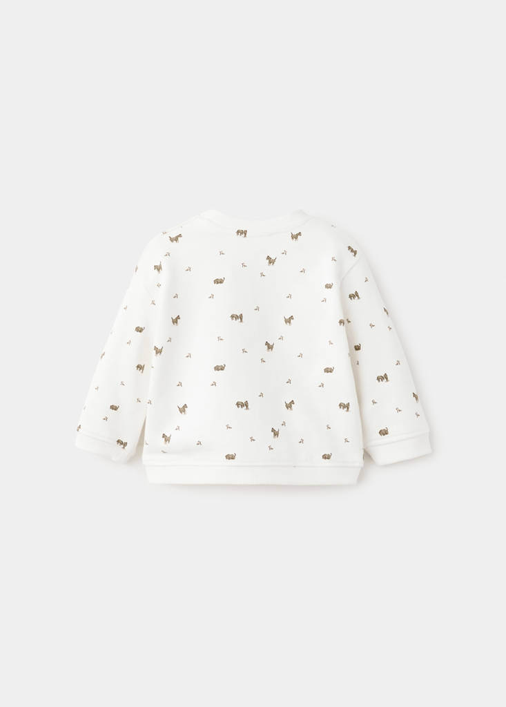 Printed cotton sweatshirt — Off White