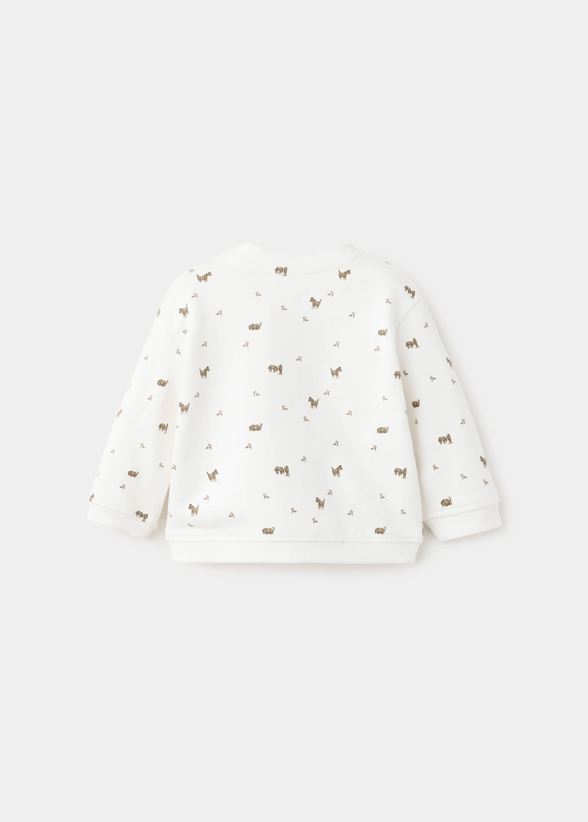 Printed cotton sweatshirt - Reverse of the article