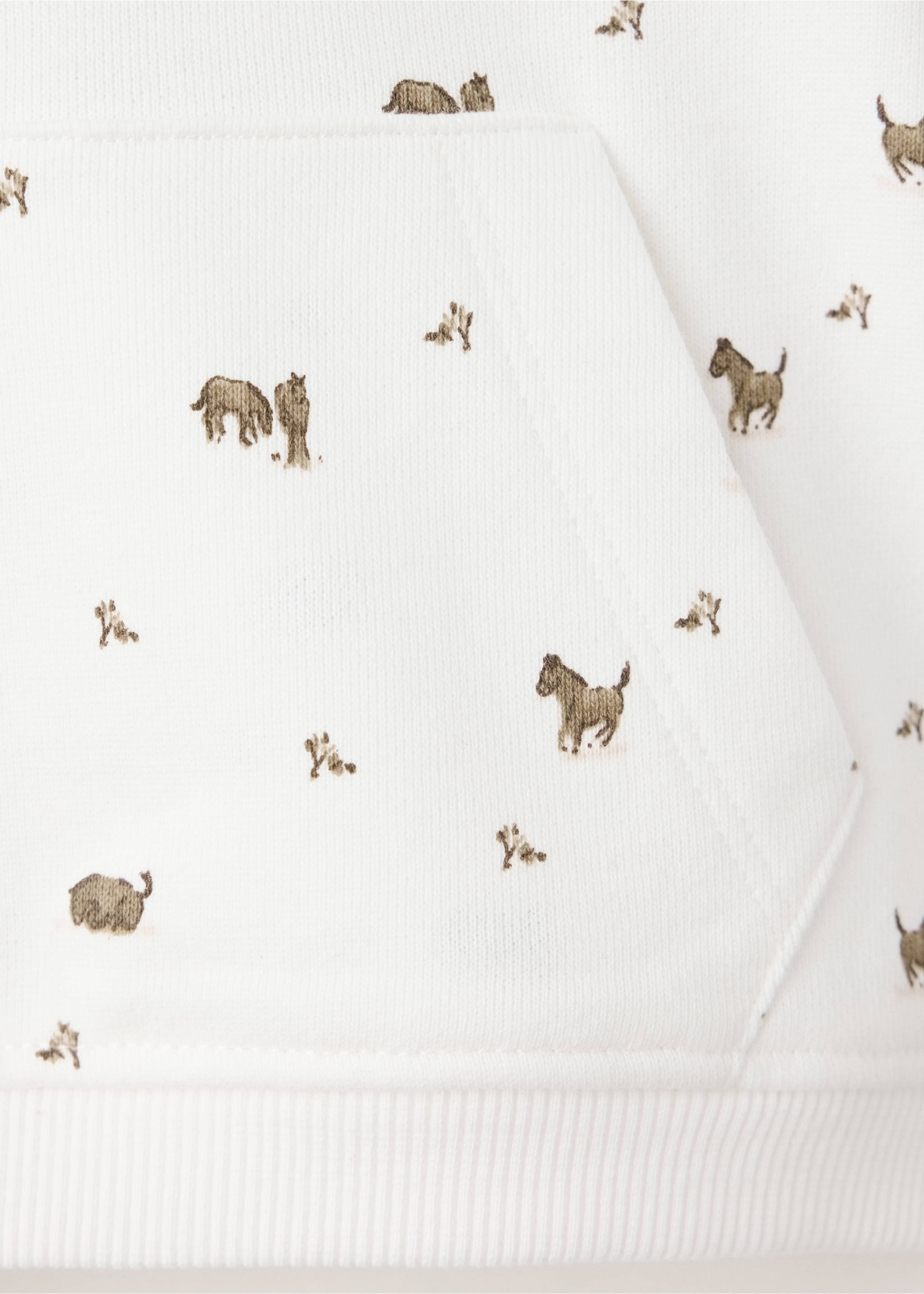 Printed cotton sweatshirt - Details of the article 8, Off White. Ref: 37064436-00.