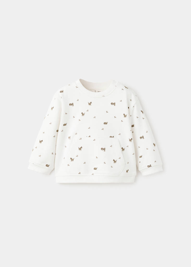 Printed cotton sweatshirt — Off White