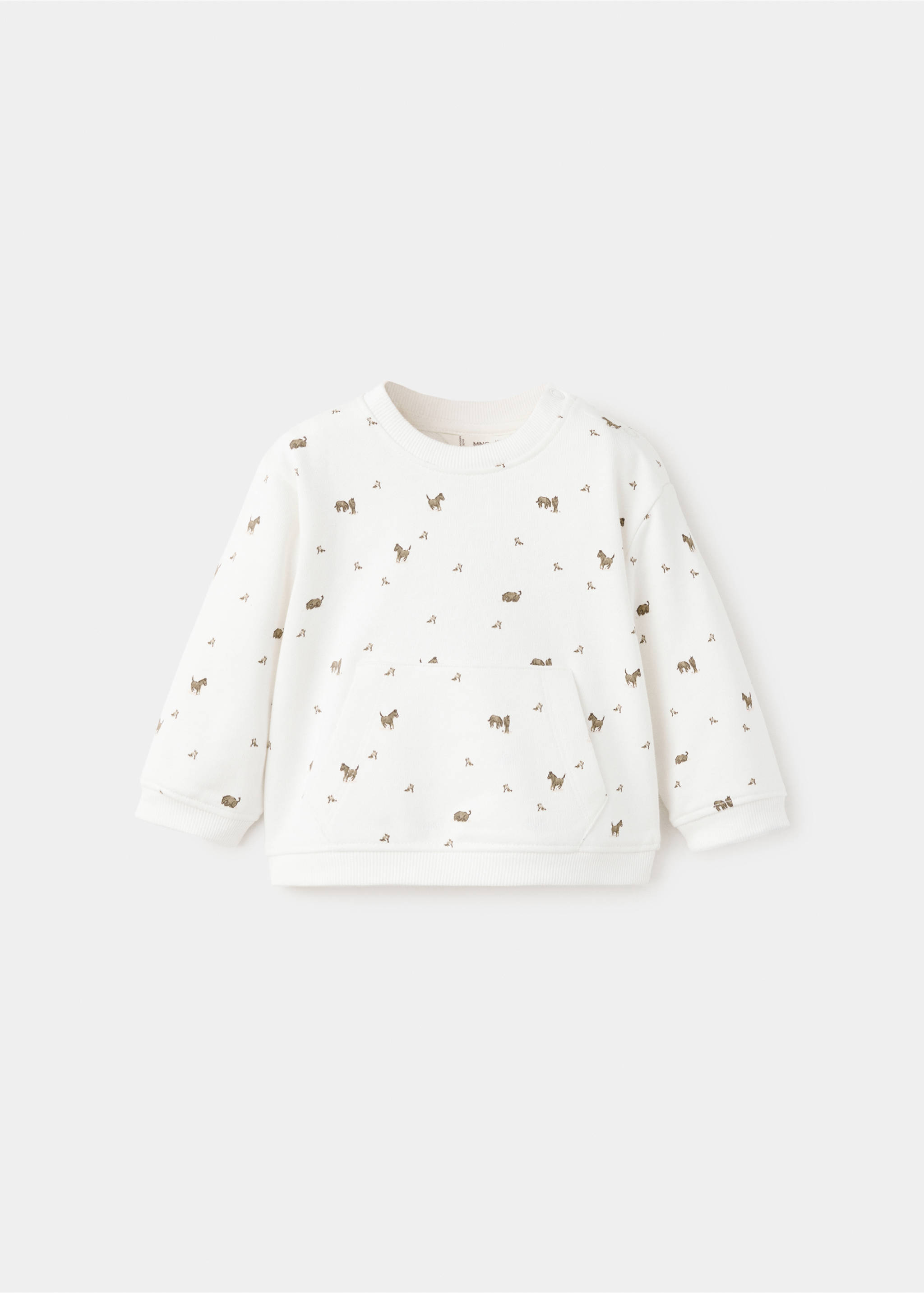 Printed cotton sweatshirt - Article without model, Off White. Ref: 37064436-00.