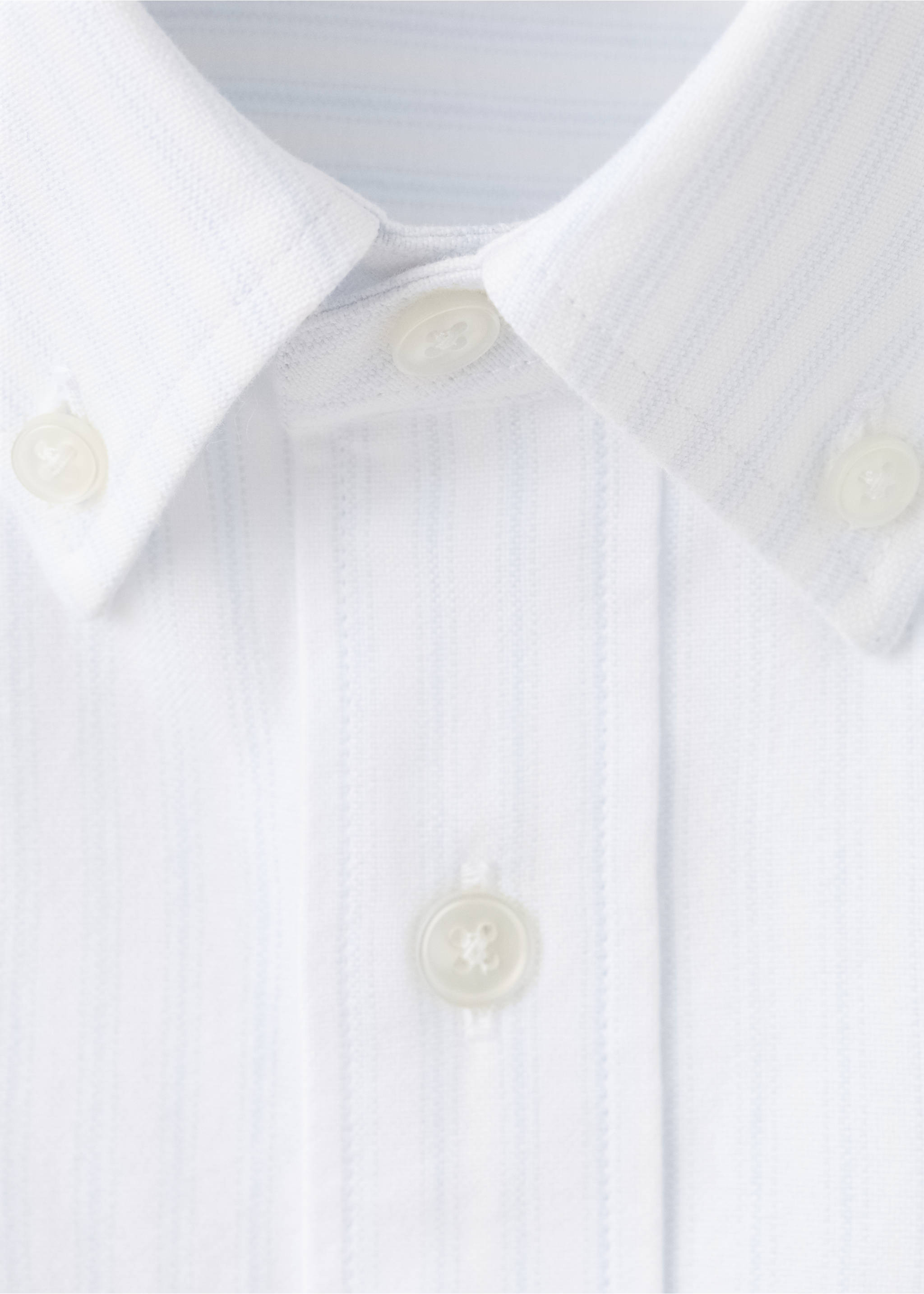 100% cotton striped shirt - Details of the article 8, Sky Blue. Ref: 37064437-00.