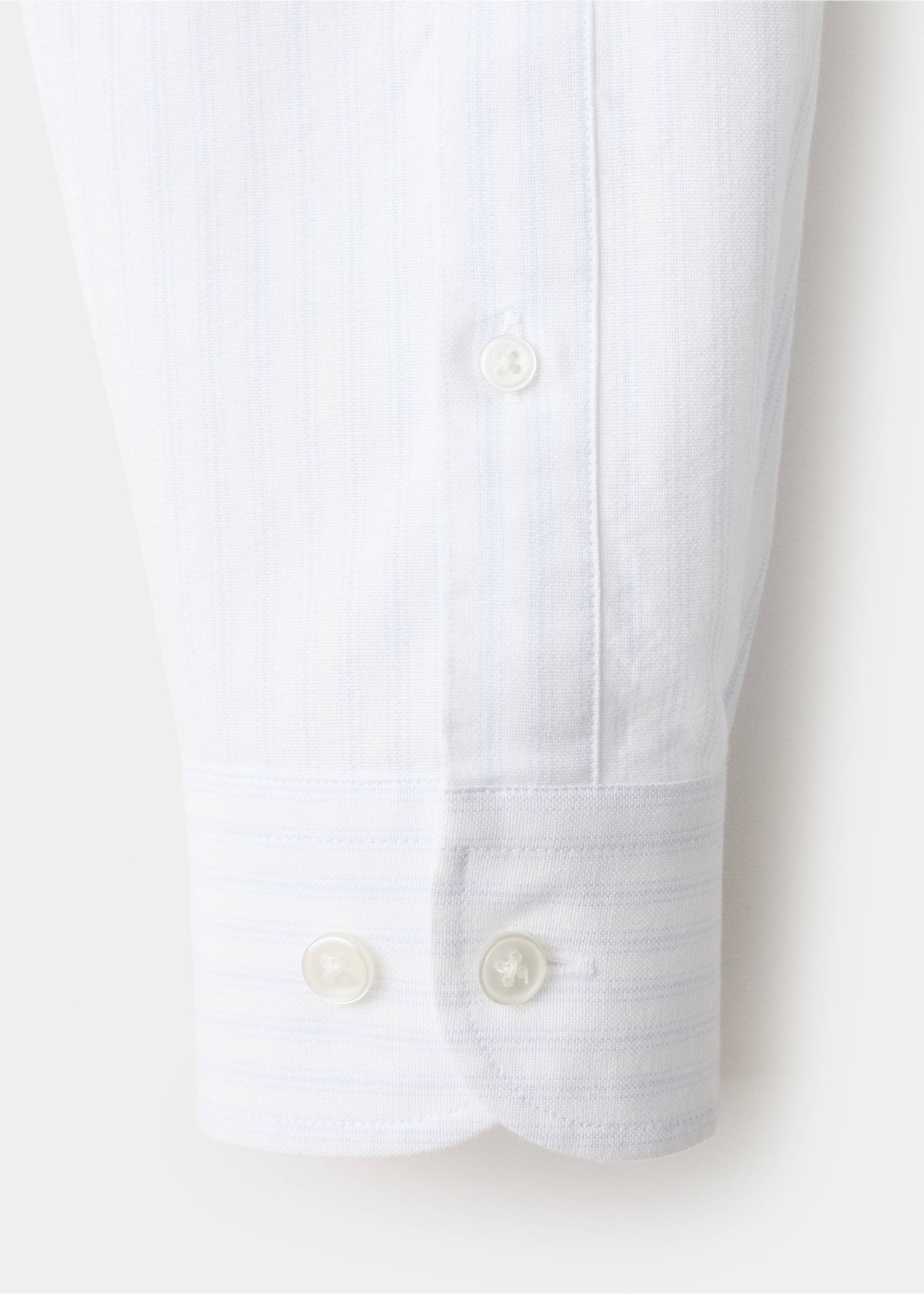 100% cotton striped shirt - Details of the article 0, Sky Blue. Ref: 37064437-00.