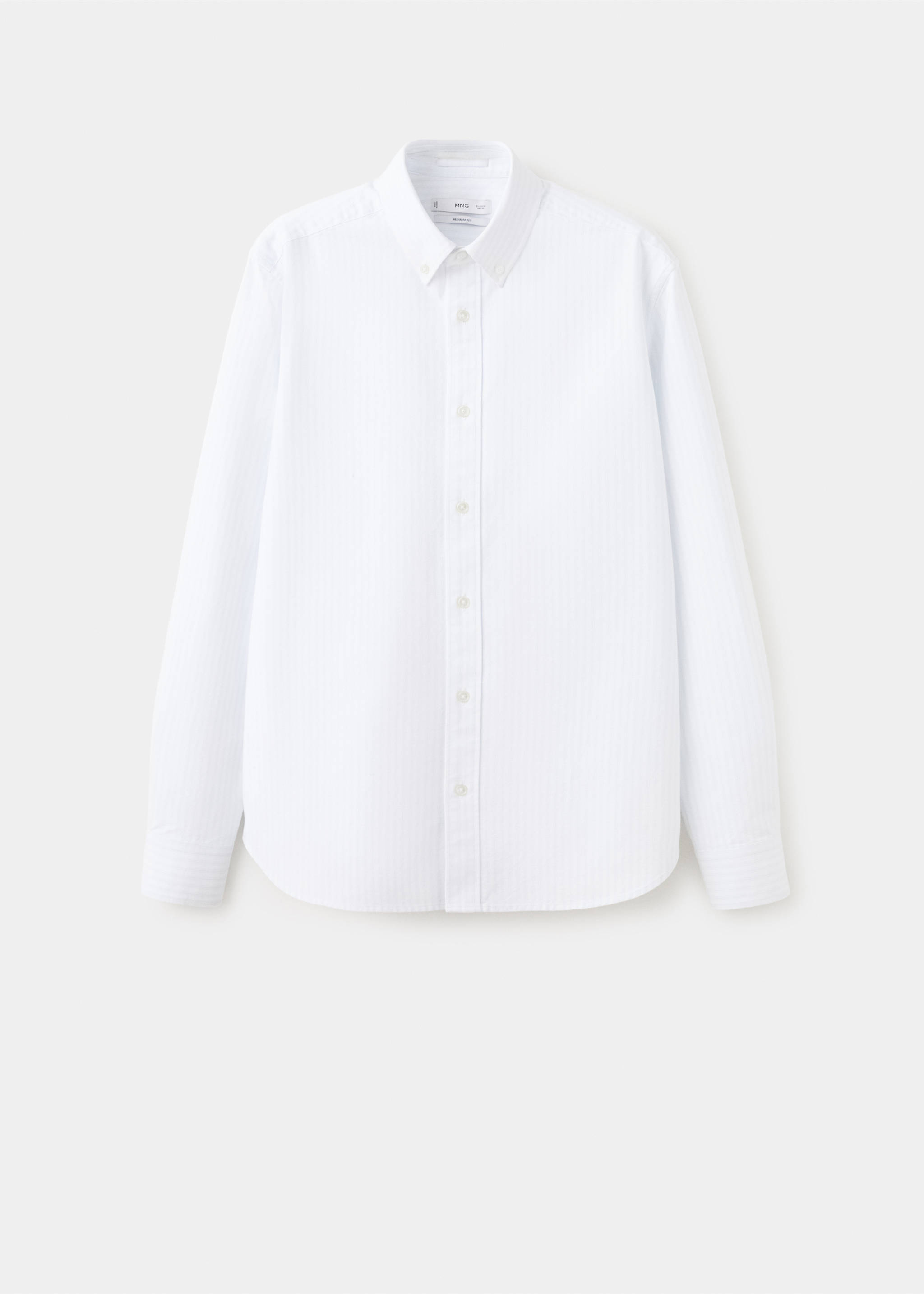 100% cotton striped shirt - Article without model, Sky Blue. Ref: 37064437-00.