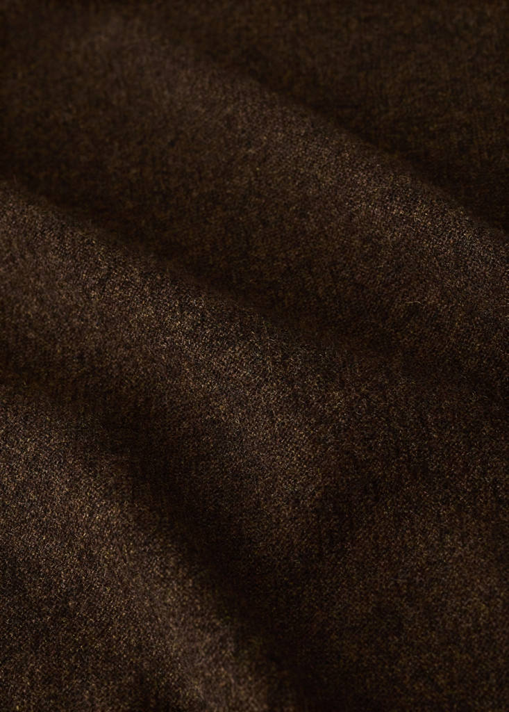 Wool throw with fringed detail — Burnt Orange