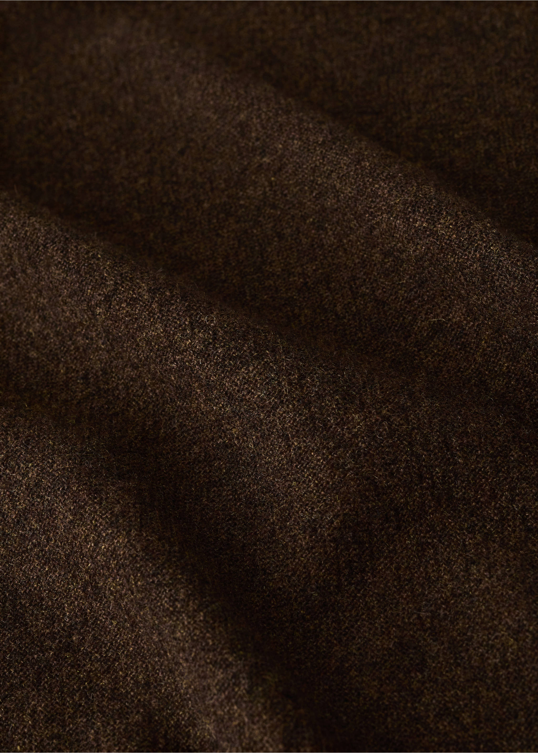Wollen plaid met franjes - Detail van het artikel 1, Oranjebruin. Ref: 37064438-00.