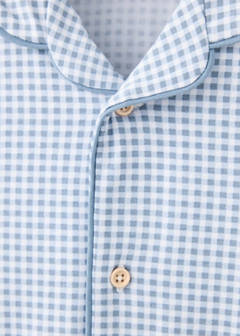 Full cotton check pyjamas — Blue 2
