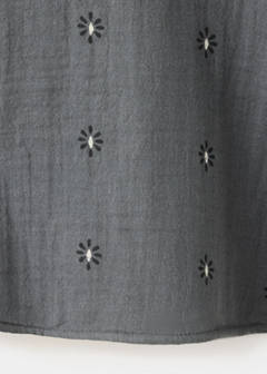 Printed blouse with an asymmetric collar — Grey 5