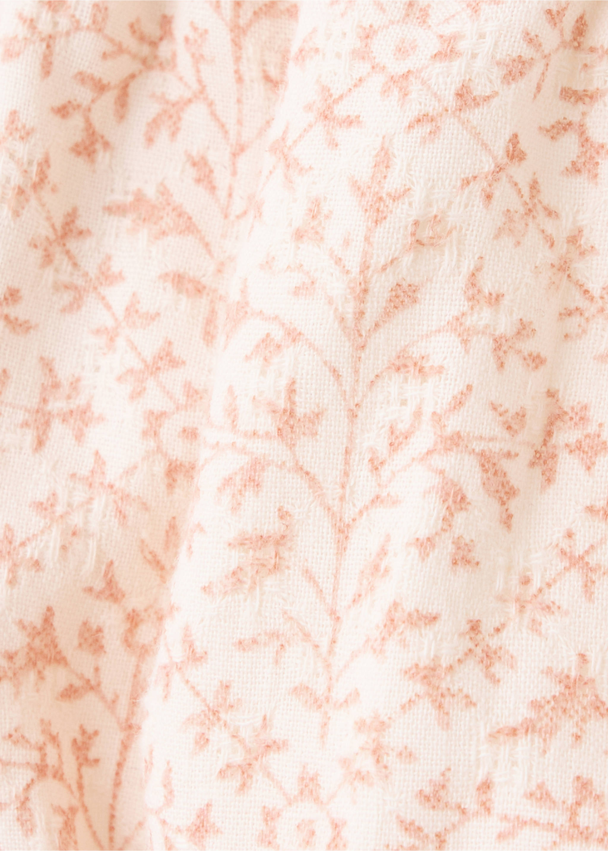 Floral print cotton romper - Details of the article 0, Off White. Ref: 37064446-00.