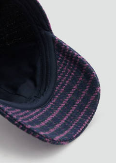 Embroidered woollen cap — Navy 4