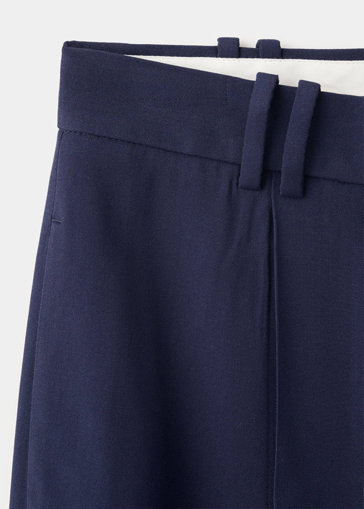 Straight-fit pleated trousers — Purple