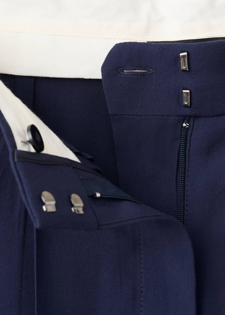 Straight-fit pleated trousers — Purple