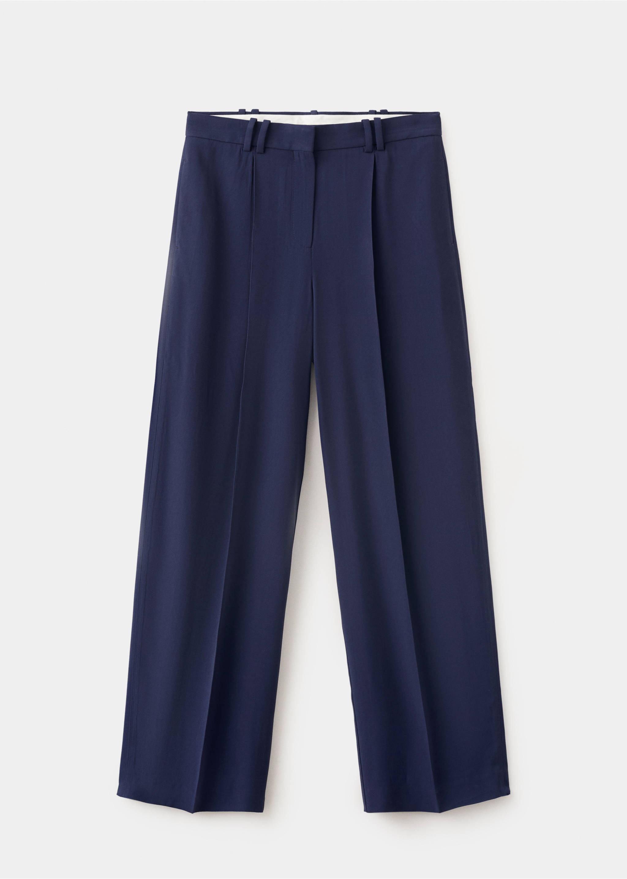 Straight-fit pleated trousers - Article without model, Purple. Ref: 37064449-00.