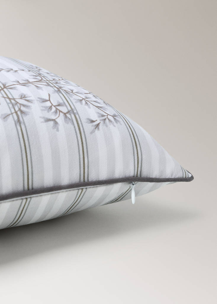Printed 100% cotton pillowcase 30 x 40 — Grey