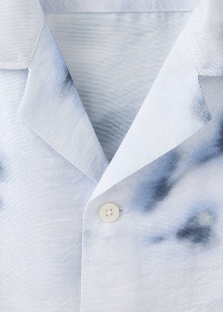Regular-fit floral print shirt — Blue