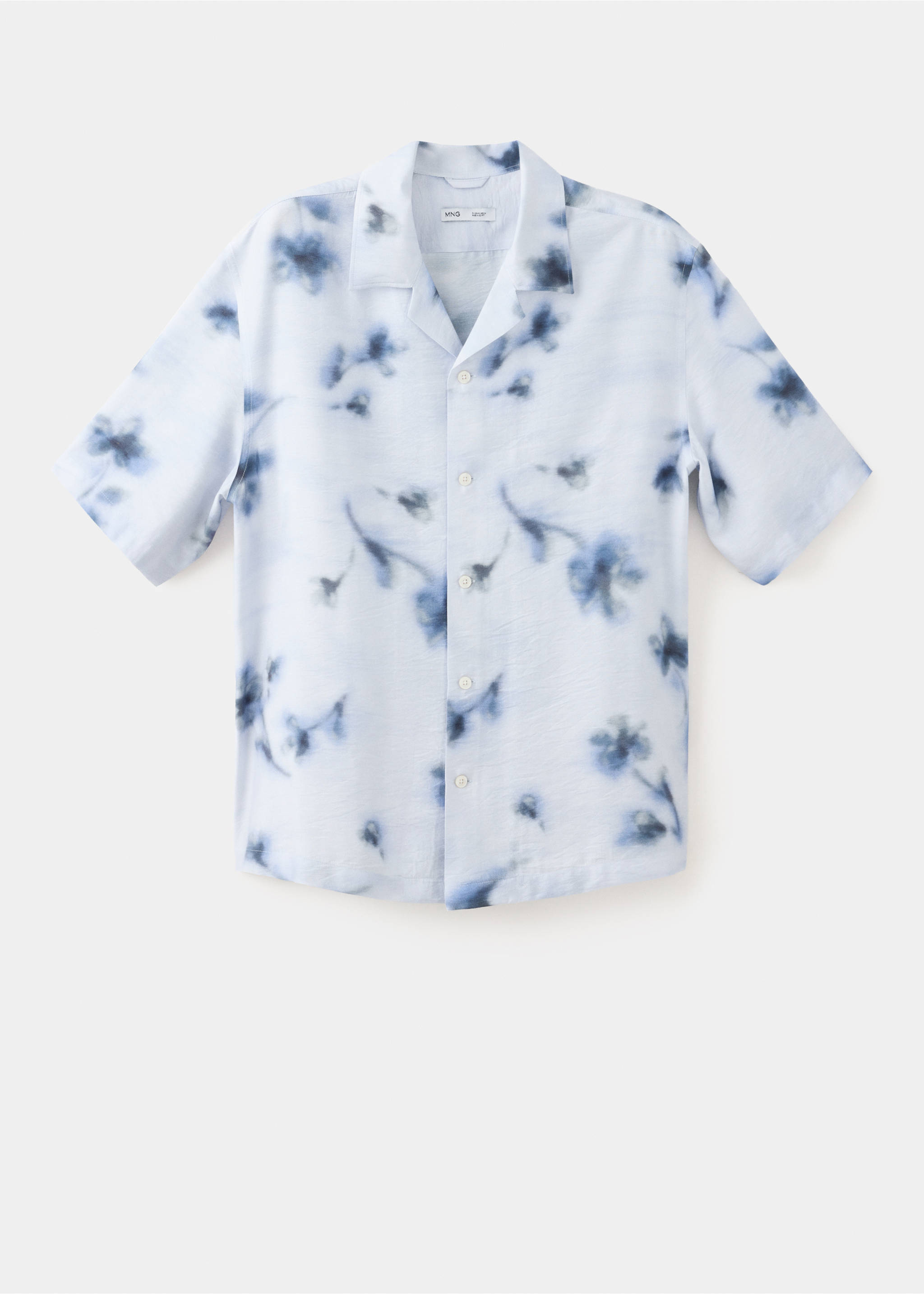 Camisa regular fit estampado floral - Artículo sin modelo, Azul. Ref: 37064454-00.