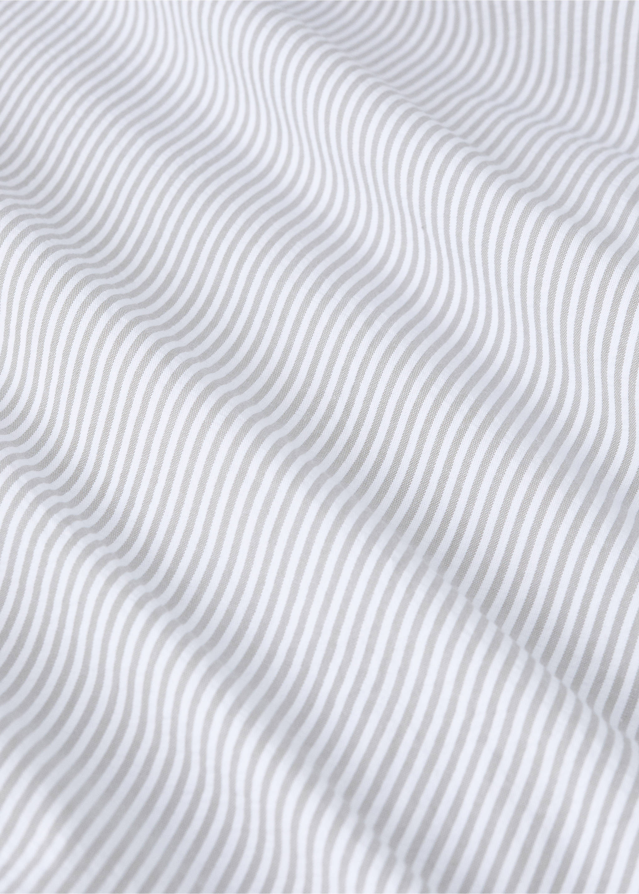 Kinder-Seersucker-Bettbezug mit Streifen für 90-cm-Bett - Detail des Artikels 2, Grau. Ref: 37064455-00.