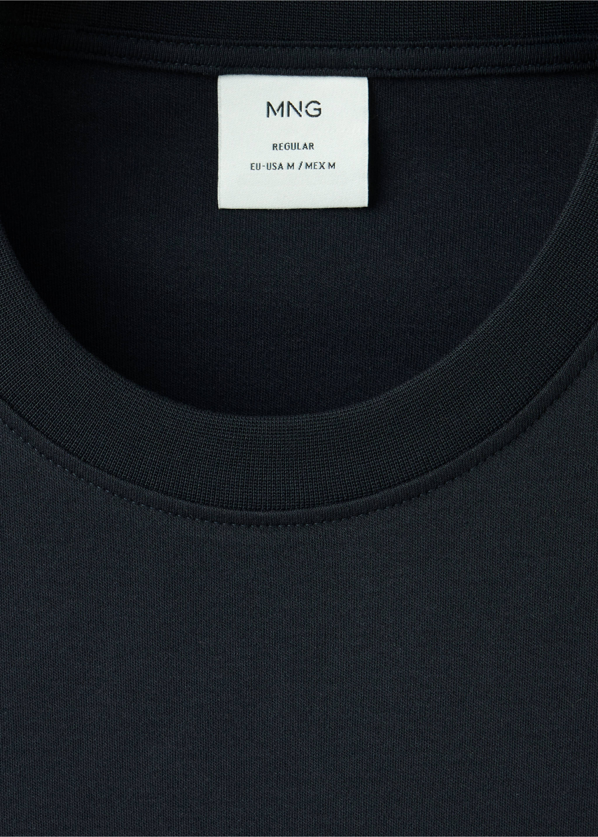 100% cotton T-shirt regular fit - Details of the article 8, Navy. Ref: 37064462-00.