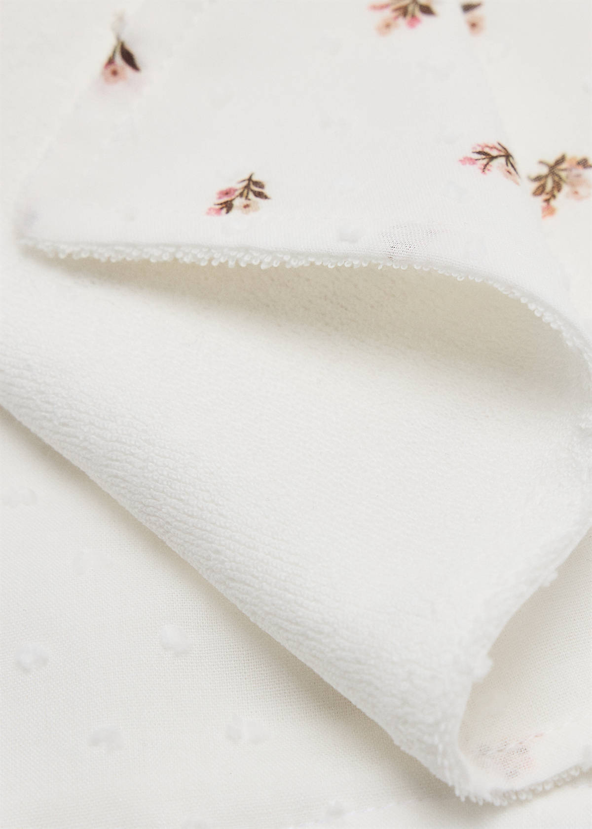 Printed cotton swaddle — Off White