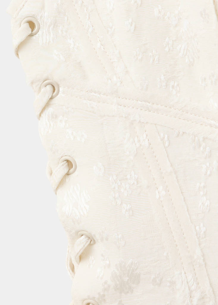 Jacquard corset top — Off White