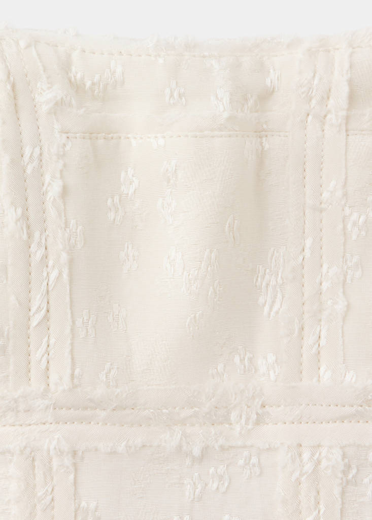 Jacquard corset top — Off White