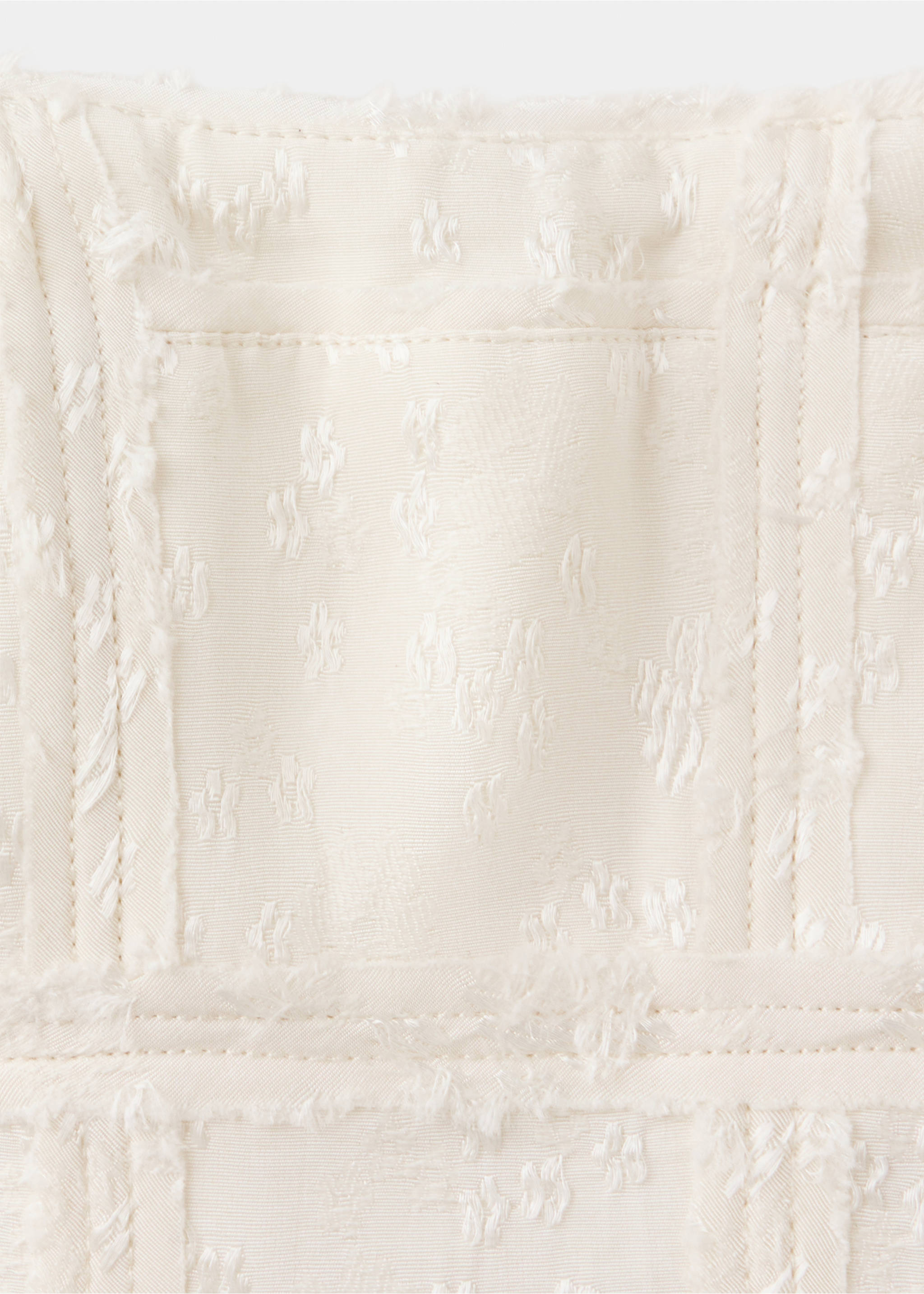 Top corsetero jacquard - Detalle del artículo 0, Blanco roto. Ref: 37064466-00.