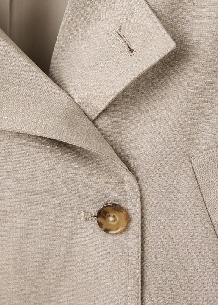 Short trench coat with belt — Beige