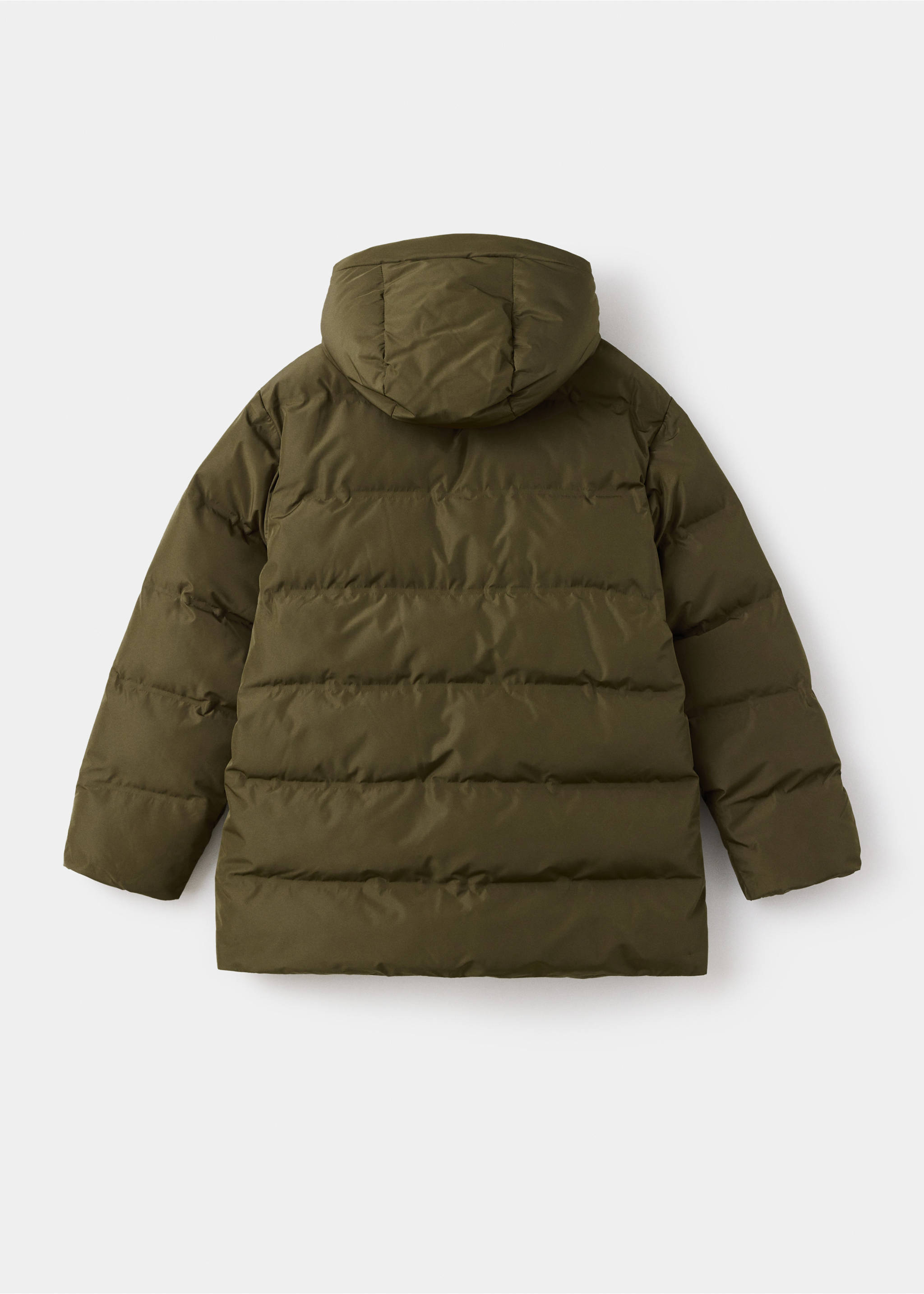 Padded sherpa-lined anorak - Reverse of the article, Khaki. Ref: 37064774-00.