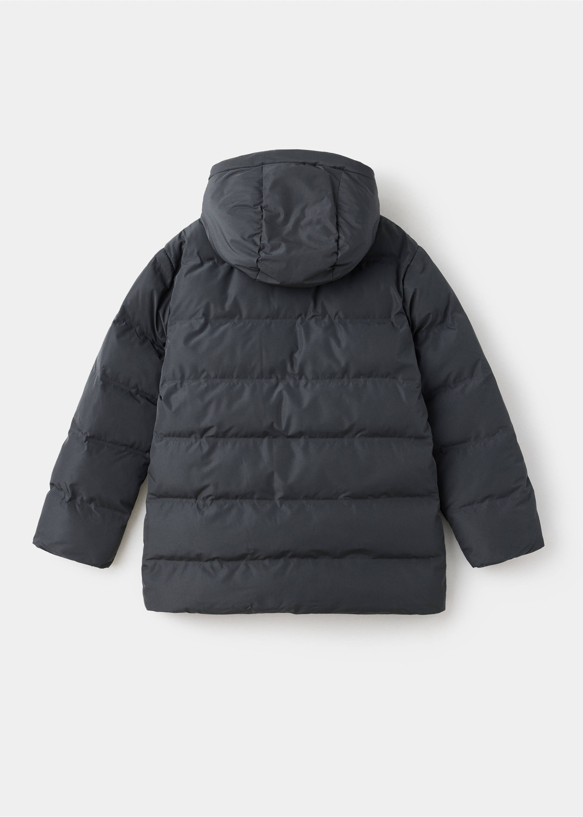 Padded sherpa-lined anorak - Reverse of the article, Charcoal. Ref: 37064774-00.