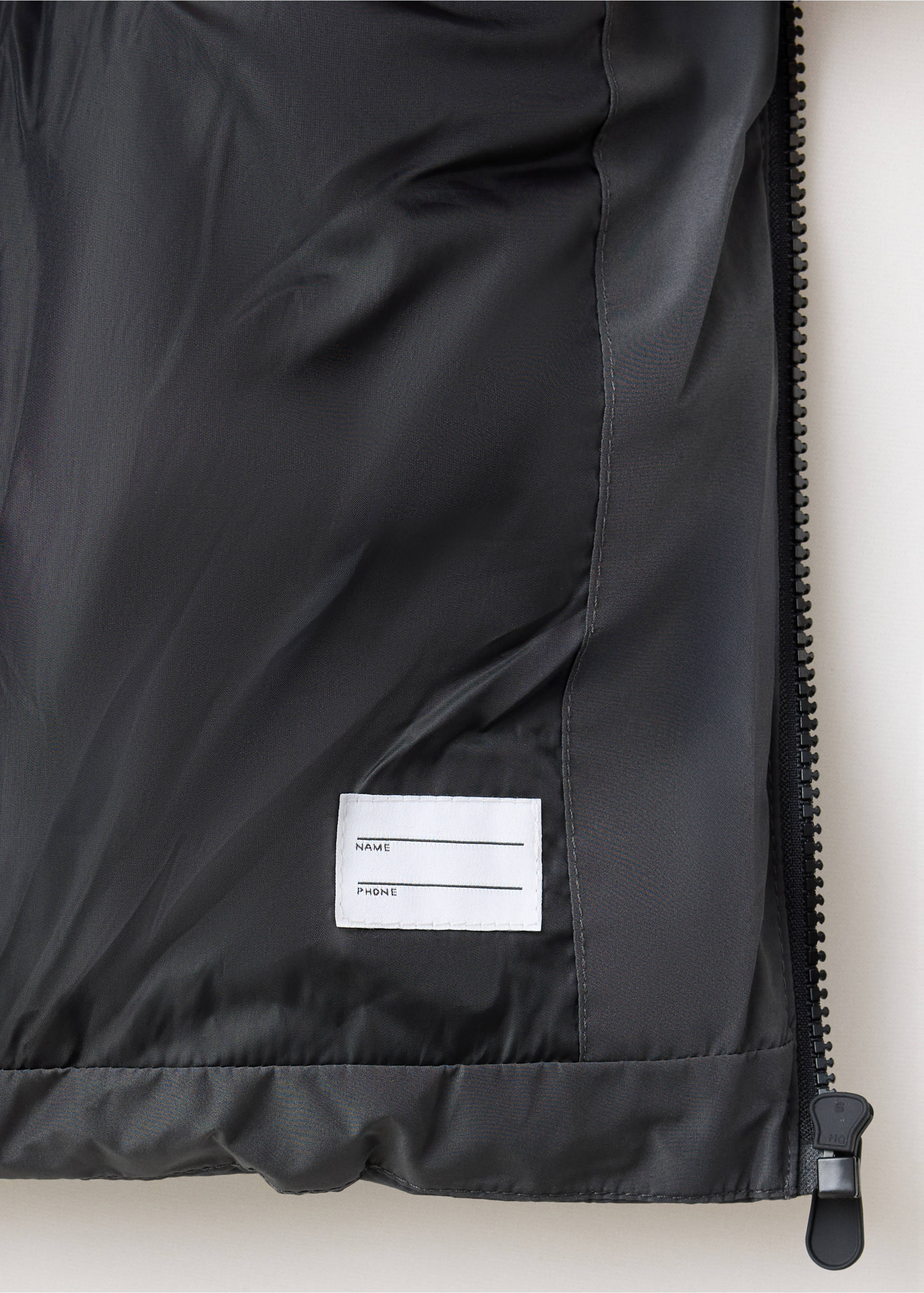 Padded sherpa-lined anorak - Details of the article 0, Charcoal. Ref: 37064774-00.