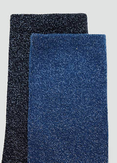 Pack of 2 lurex socks — Blue 2