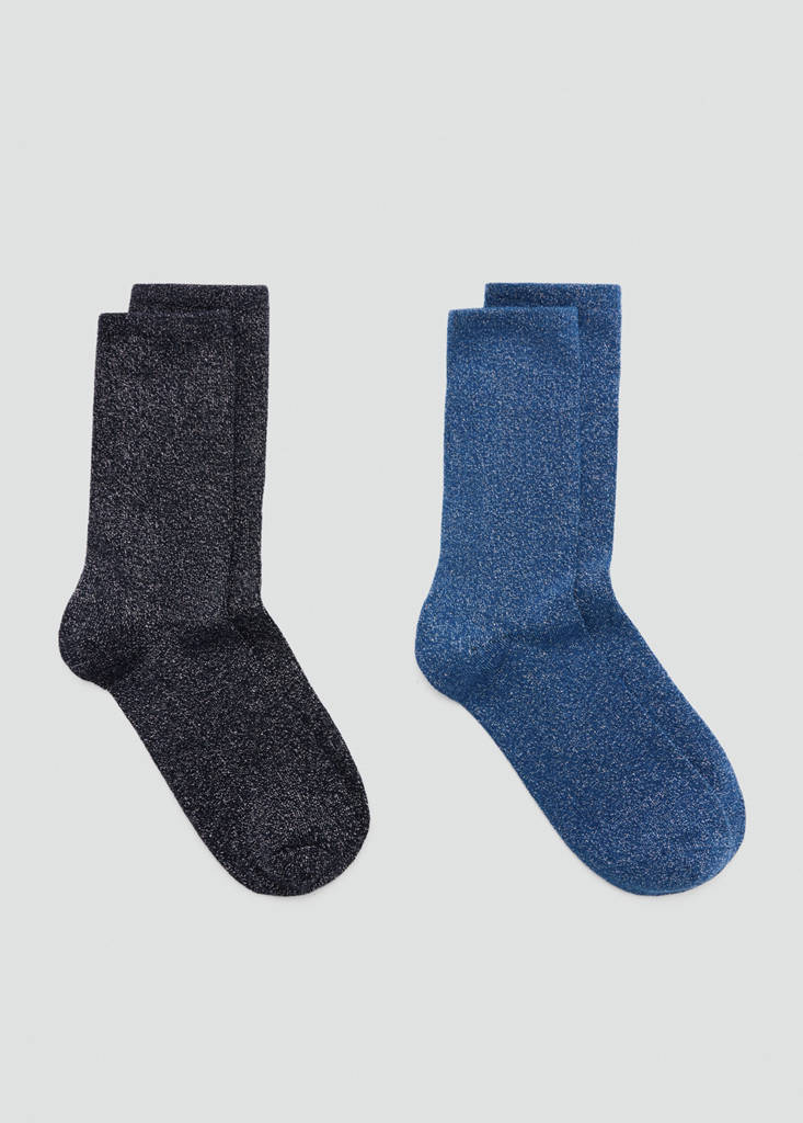 Pack of 2 lurex socks — Blue