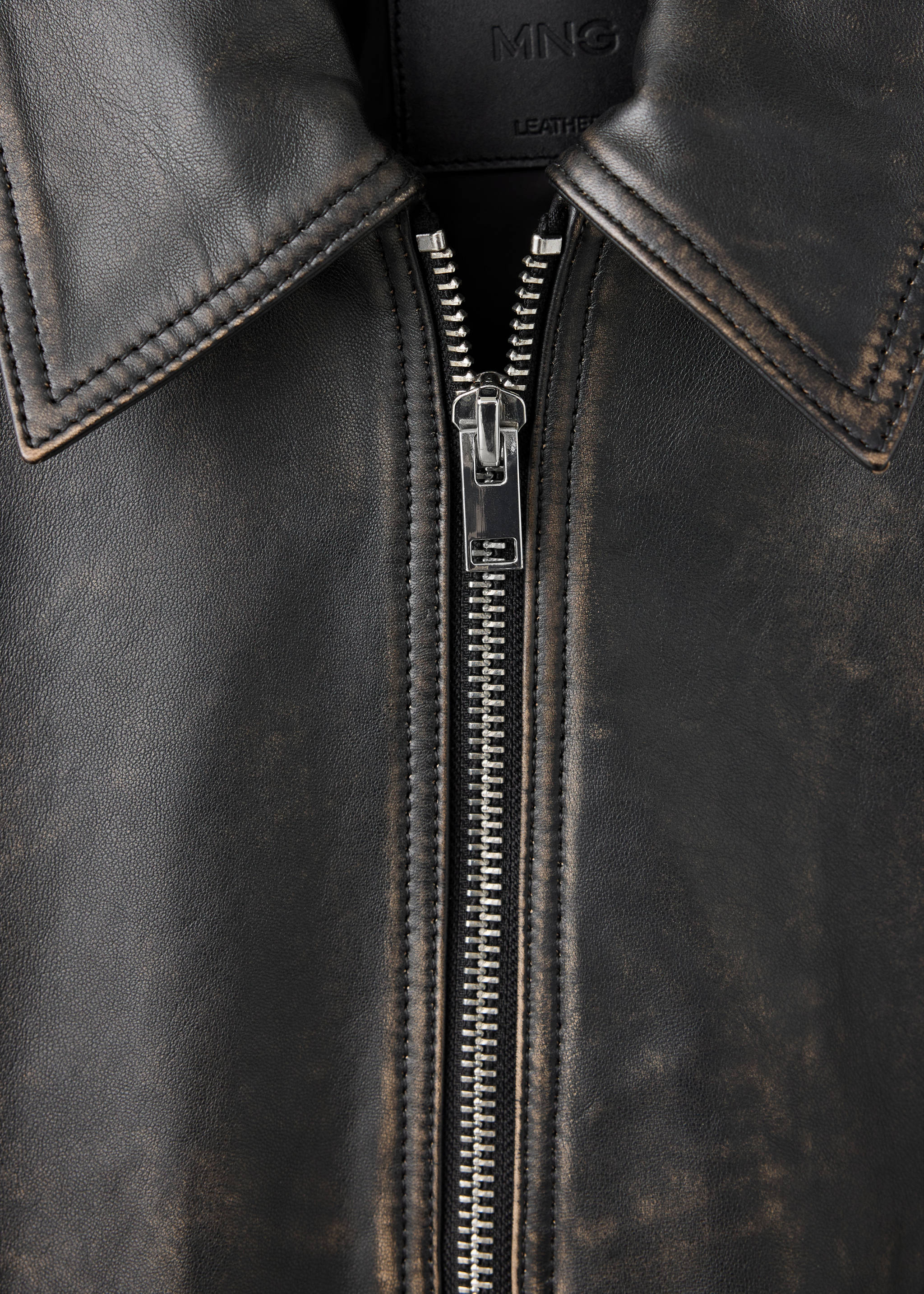 Veste cuir fermeture Éclair - Détail de l'article 8