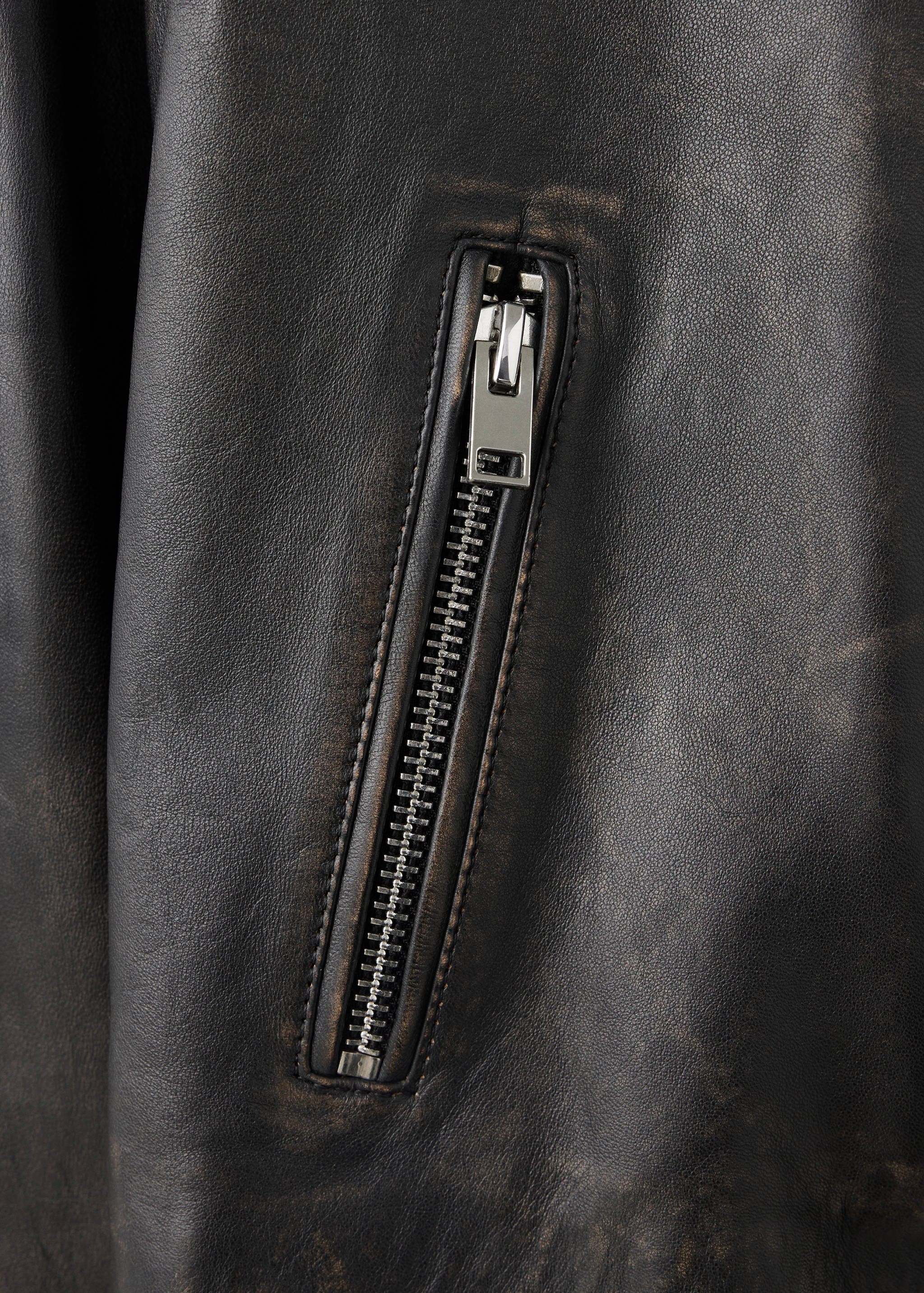Veste cuir fermeture Éclair - Détail de l'article 0