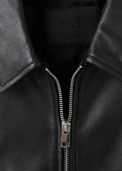 Lapels leather jacket — Black 6