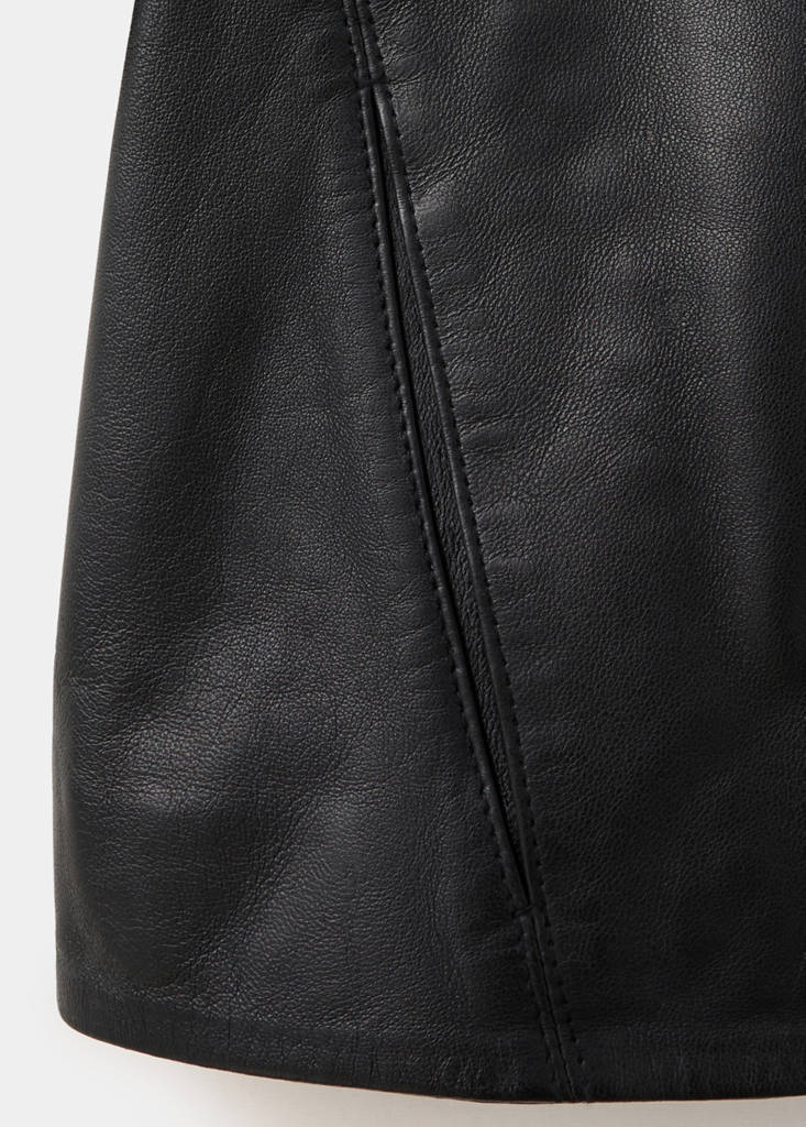 Leather zipper jacket — Black
