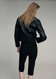 Lapels leather jacket — Black 8