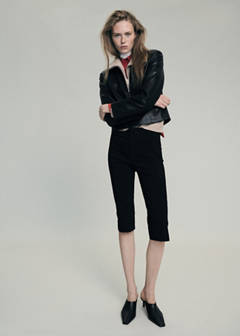 Lapels leather jacket — Black 11