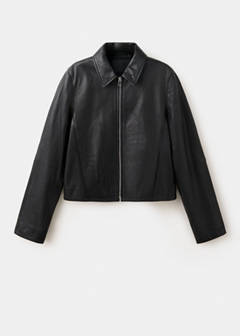 Lapels leather jacket — Black 5